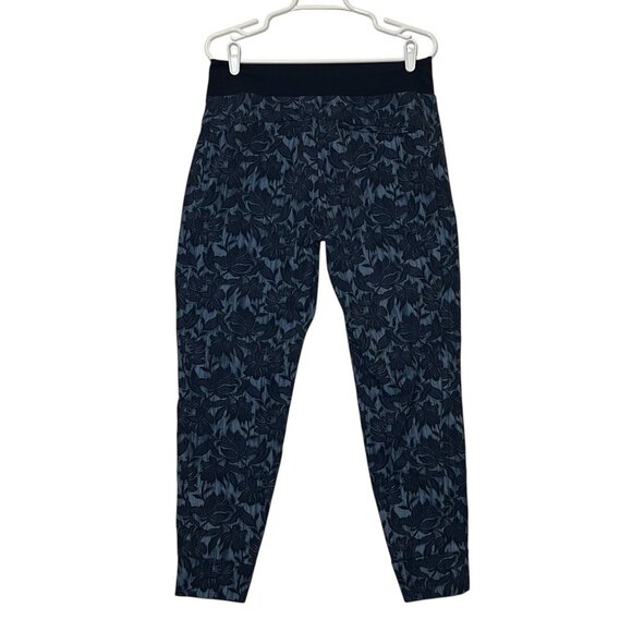 Athleta Women Jogger Trekke North Size 8 Blue Floral Drawstring Mid-Rise Stretch - Picture 5 of 14